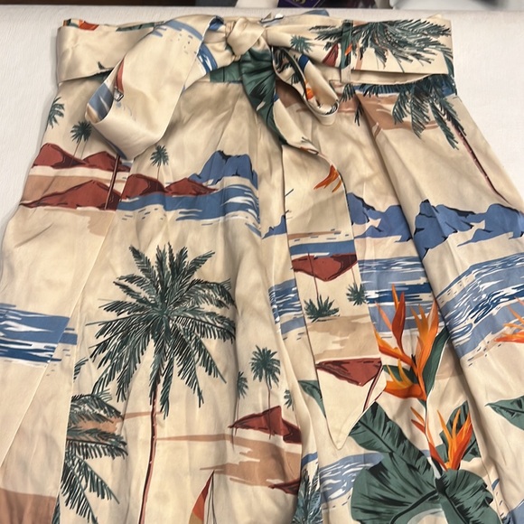 NWT The Games We Play Paradise Silk High Waisted Pants - Picture 5 of 8